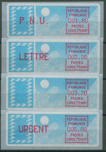 Frankreich ATM 1985 Taube Satz 1,80/2,20/3,20/5,00 ATM 6.16 xd ZS 2 postfrisch