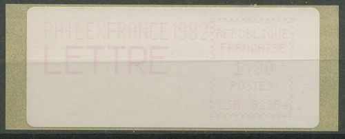 Frankreich ATM 1982 PHILEXFRANCE Einzelwert ATM 4.2 postfrisch