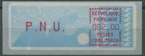 Frankreich ATM 1985 Einzelwert Aufdruck kopfstehend ATM 6.11 xd K postfrisch