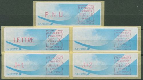 Frankreich ATM 1988 Satz 2,10/2,30/6,00/9,00/12,00 ATM 9.2 b ZS 6 postfrisch