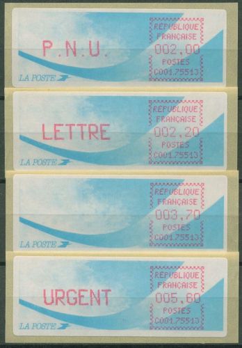 Frankreich ATM 1988 Satz 2,00/2,20/3,70/5,60 ATM 9.5 b ZS 1 postfrisch