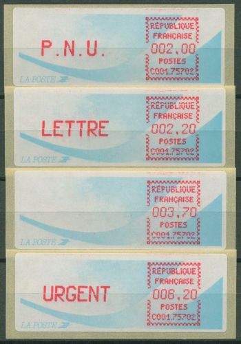 Frankreich ATM 1988 Satz 2,00/2,20/3,70/6,20 ATM 9.8 b ZS 2 postfrisch