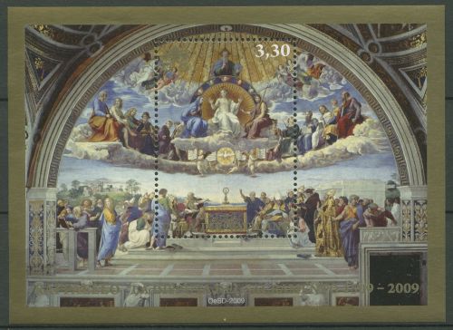 Vatikan 2009 Raffael Fresko Block 33 postfrisch (C63092)