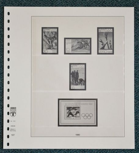 LINDNER-T Vordruckblätter DDR 1980/84 gebraucht, siehe Hinweis (Z1817)
