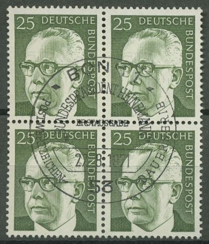 Bund 1971/72 Heinemann 689 4er-Block mit ESST BONN