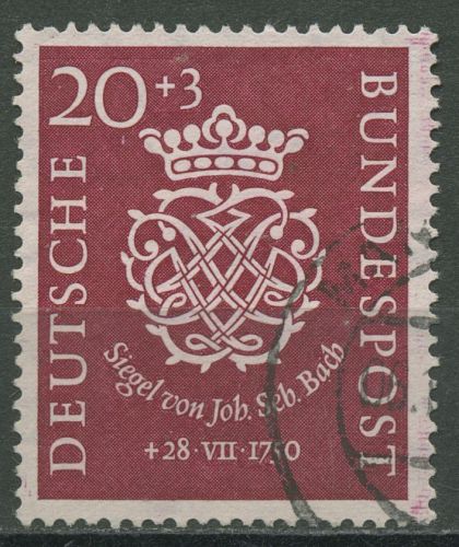 Bund 1950 Bachsiegel 122 gestempelt