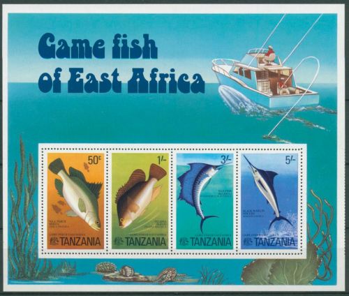 Tansania 1977 Sportfischerei Segelfisch Marlin Block 4 postfrisch (C23195)