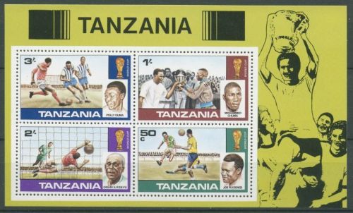 Tansania 1978 Fußball-WM in Argentinien Block 11 postfrisch (C27392)