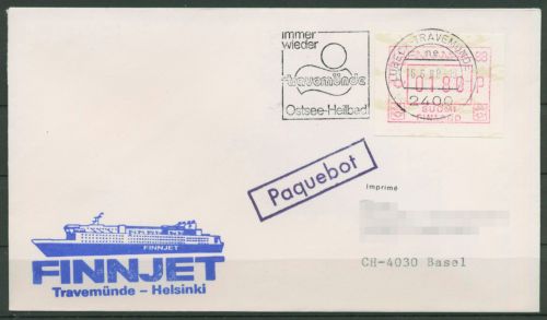 Finnland ATM 1988 FINLANDIA '88 Schiffspost ATM 4.1 (X80567)
