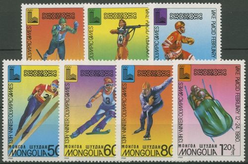 Mongolei 1980 Olympia Winterspiele Lake Placid 1271/77 postfrisch