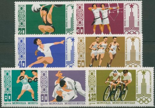 Mongolei 1980 Olympia Sommerspiele Moskau 1287/93 postfrisch