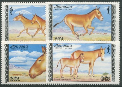 Mongolei 1988 Pferde Dschiggetai 1995/98 postfrisch