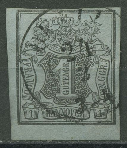 Hannover 1850 Wertschild unter Wappen 1 gestempelt