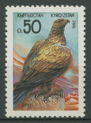 Kirgisien 1992 Tiere Vögel Kaiseradler 2 postfrisch
