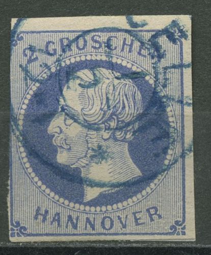 Hannover 1859 König Georg V. 15 a gestempelt, berührt