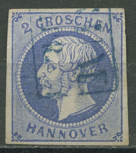 Hannover 1859 König Georg V. 15 a gestempelt, kl. Fehler