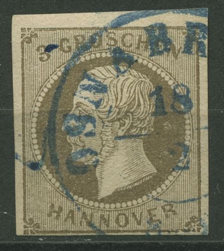 Hannover 1861 König Georg V. 10 Gr, 19 a gestempelt