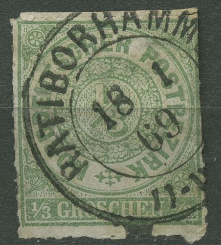Norddeutscher Postbezirk NDP 1868 1/3 Groschen 2 mit PR-K2-Stpl. RATIBORHAMMER