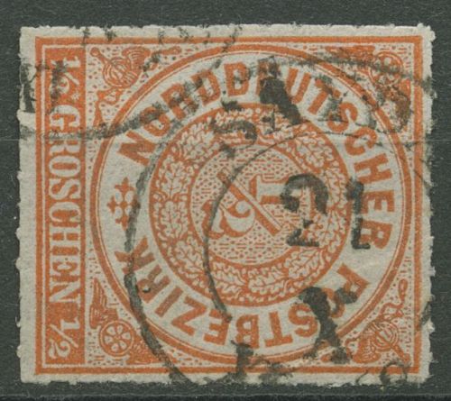 Norddeutscher Postbezirk NDP 1868 1/2 Groschen 3 mit SA K2-Stpl. SAYDA