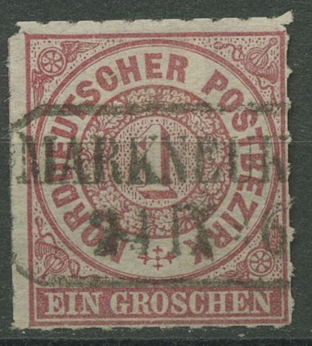 Norddeutscher Postbezirk NDP 1868 1 Groschen 4 mit SA Ra 2 -Stpl. MARKNEUKIRCHEN