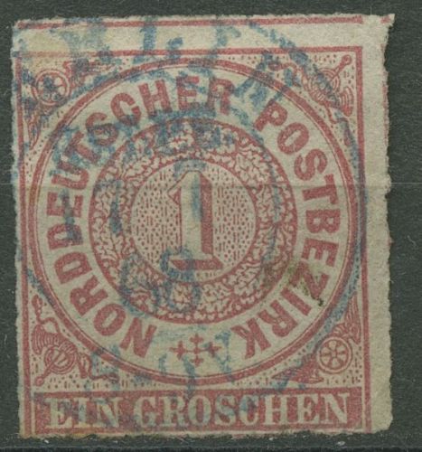 Norddeutscher Postbezirk NDP 1868 1 Gr. 4 PR-K2-Stempel BERLIN H.ST.P.B. blau