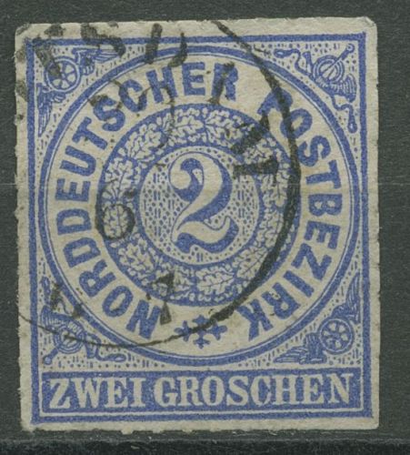 Norddeutscher Postbezirk NDP 1868 2 Groschen 5 mit PR-K1-Stempel POTSDAM