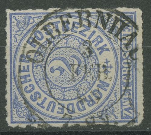 Norddeutscher Postbezirk NDP 1868 2 Groschen 5 mit SA-K"-Stempel OBERNHAU