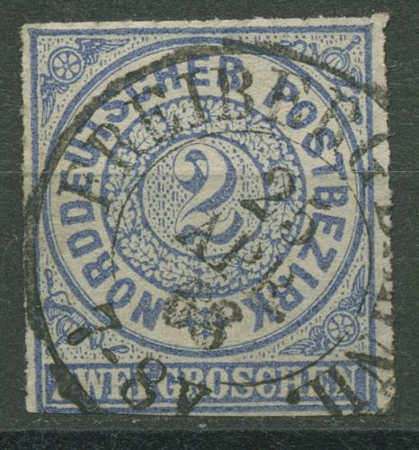 Norddeutscher Postbezirk NDP 1868 2 Gr. 5 mit SA-K2-Stempel FREIBERG BAHNHOF