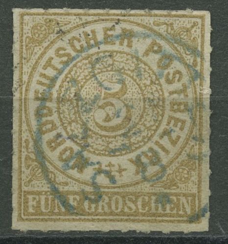 Norddeutscher Postbezirk NDP 1868 5 Groschen 6 mit HV-K1-Stempel SALZGITTER blau