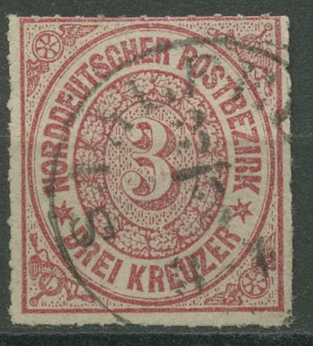 Norddeutscher Postbezirk NDP 1868 3 Kreuzer 9 mit T&T-K1-Stempel SAALFELD