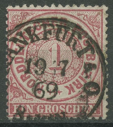 Norddeutscher Postbezirk NDP 1869 1 Groschen 16 PR-K1-Stempel FRANKFURT a. O.