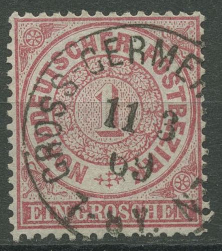 Norddeutscher Postbezirk NDP 1869 1 Groschen 16 PR-K1-Stempel GROSS-GERMERSLEBEN