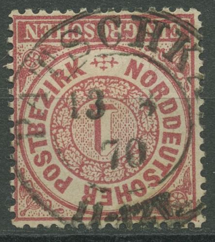 Norddeutscher Postbezirk NDP 1869 1 Groschen 16 mit PR-K2-Stempel PATSCHKAU