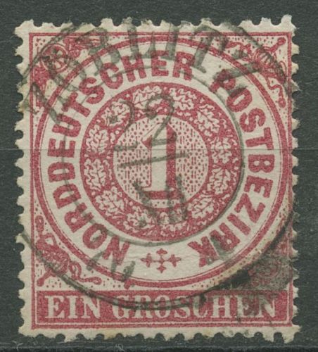 Norddeutscher Postbezirk NDP 1869 1 Groschen 16 mit SA-K2-Stempel ZÖBLITZ