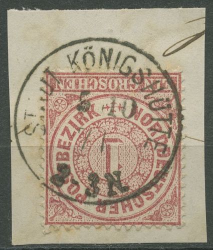 Norddeutscher Postbezirk NDP 1869 1 Groschen 16 mit K1-Stempel STADT KÖNIGSHÜTTE