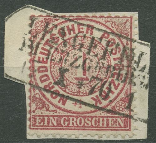 Nordd. Postbezirk NDP 1869 1 Gr. 16 mit SA-Ra3-Stempel LENGEFELD i. ERZGEBIRGE