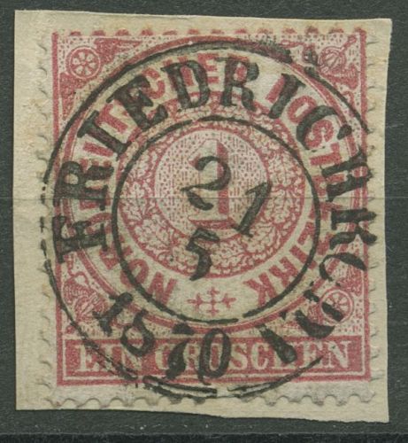 Norddeutscher Postbezirk NDP 1869 1 Groschen 16 mit T&T-K2-Stempel FRIEDRICHRODA