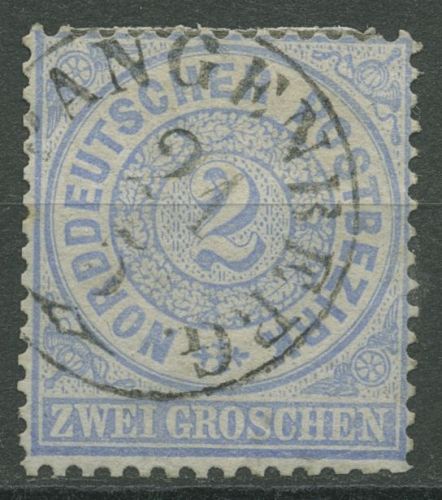 Norddeutscher Postbezirk NDP 1869 2 Groschen 17 mit T&T-K1-Stempel SPANGENBERG