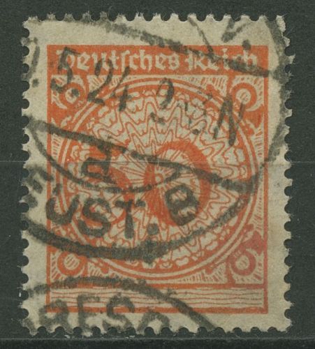 Deutsches Reich 1923 Freimarke: Korbdeckelmuster Plattendruck 342 P gestempelt