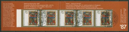 Bund Caritas 1987 Weihnachten Markenheftchen (1346) MH W 5 ESST Bonn (C99993)