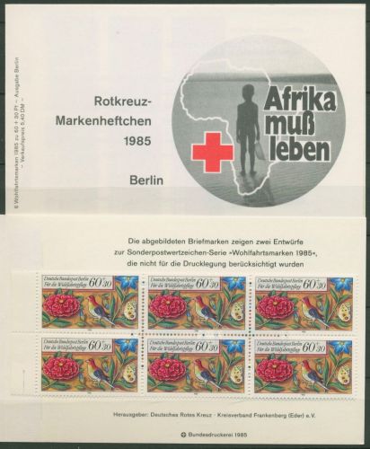 Berlin Rotes Kreuz 1985 Miniaturen Markenheftchen 745 MH postfrisch (C60196)