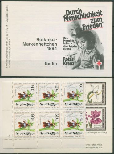 Berlin Rotes Kreuz 1984 Blumen Markenheftchen 725 MH postfrisch (C60194)