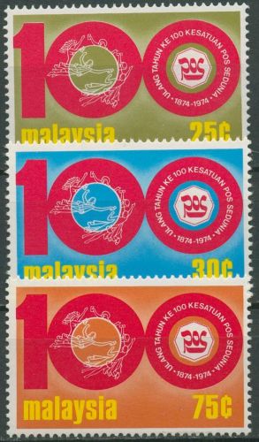 Malaysia 1974 Weltpostverein UPU 121/23 postfrisch