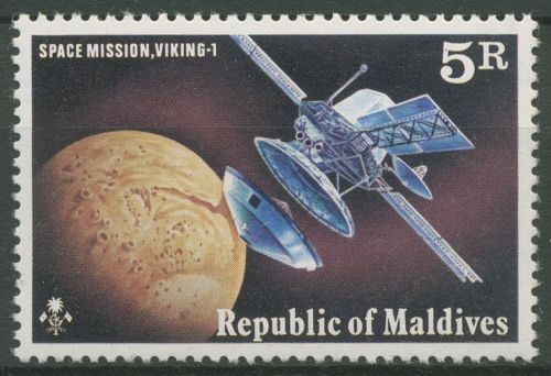 Malediven 1976 Raumfahrt Marssonde Viking 678 A postfrisch