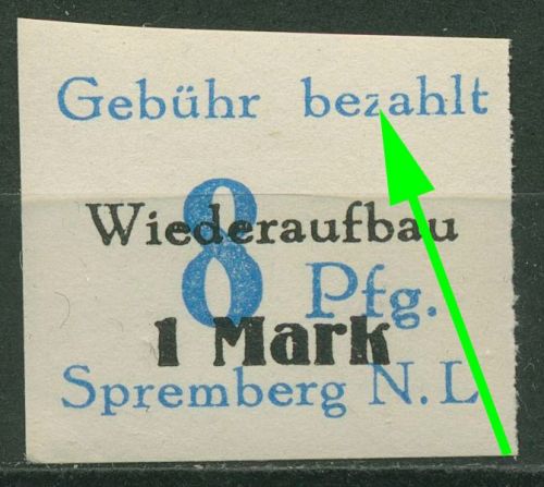 Spremberg 1946 Wiederaufbau mit Plattenfehler 21 B XI postfrisch