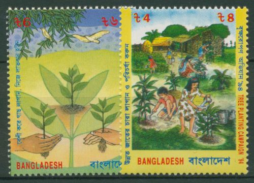 Bangladesch 1994 Baumpflanzkampagne 480/81 postfrisch