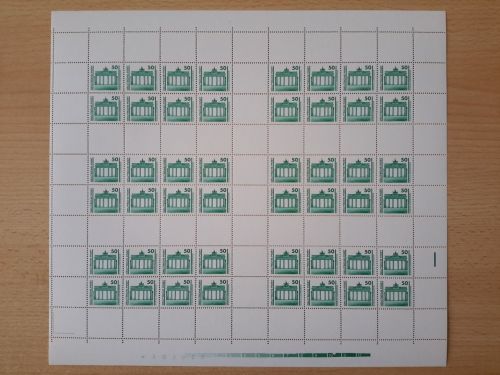DDR Markenheftchenbogen 1990 Bauwerke MHB 21 I postfrisch