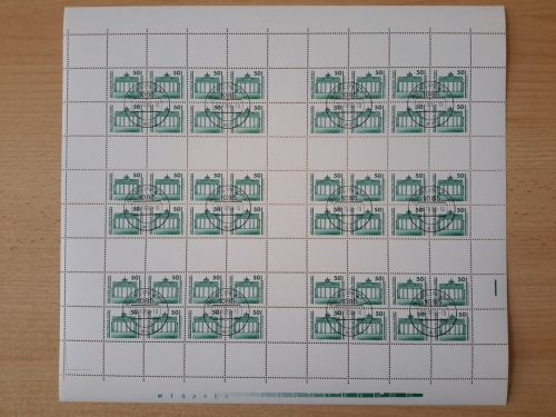 DDR Markenheftchenbogen 1990 Bauwerke MHB 21 I gestempelt