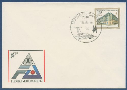 DDR 1989 Leipziger Frühjahrsmesse Umschlag U 9 gestempelt (X40995)