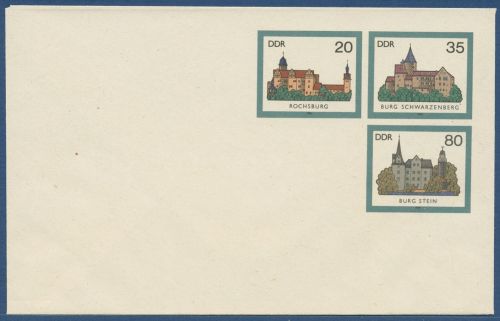 DDR 1985 Burgen der DDR Umschlag U 2 ungebraucht (X40991)
